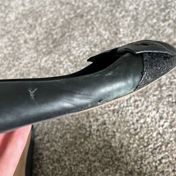 Vince Camuto glitter black ballet flats - Picture 7 of 8